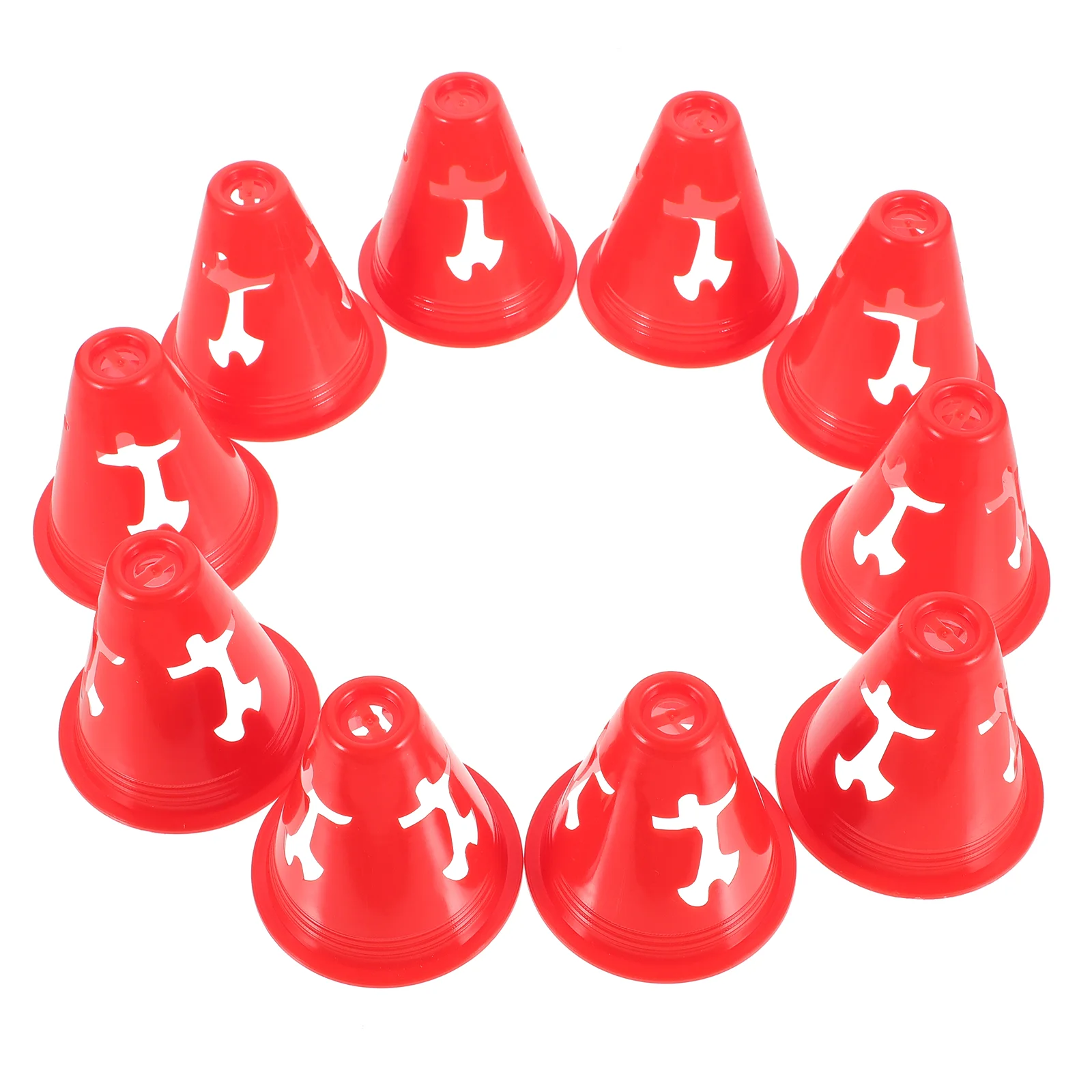 

10 Pcs Training Marker Mini Football Soccer Cones Practice Balls Athletic Sports Drills Outdoor