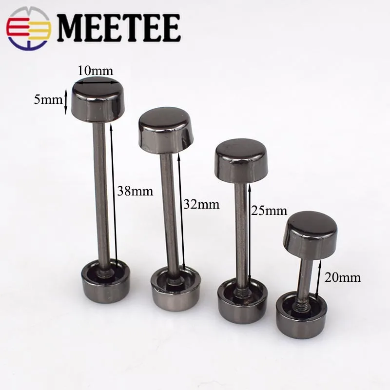 10 шт. Meetee металлические пряжки съемные колеса винт Пряжка Сумка ремень Ремонтный