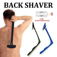 safety men long handle folding shaving knife body shaver back hair trimmer body leg back razor shaver epilator hair removal tool