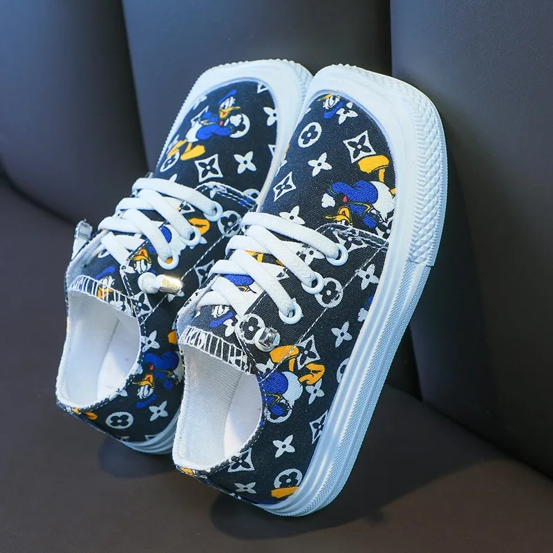 

Disney Mickey Mouse Shoes Donald Duck Cartoon Sneakers Boy Tennis Girls Sneakers Kids Fashion Canvas Shoes