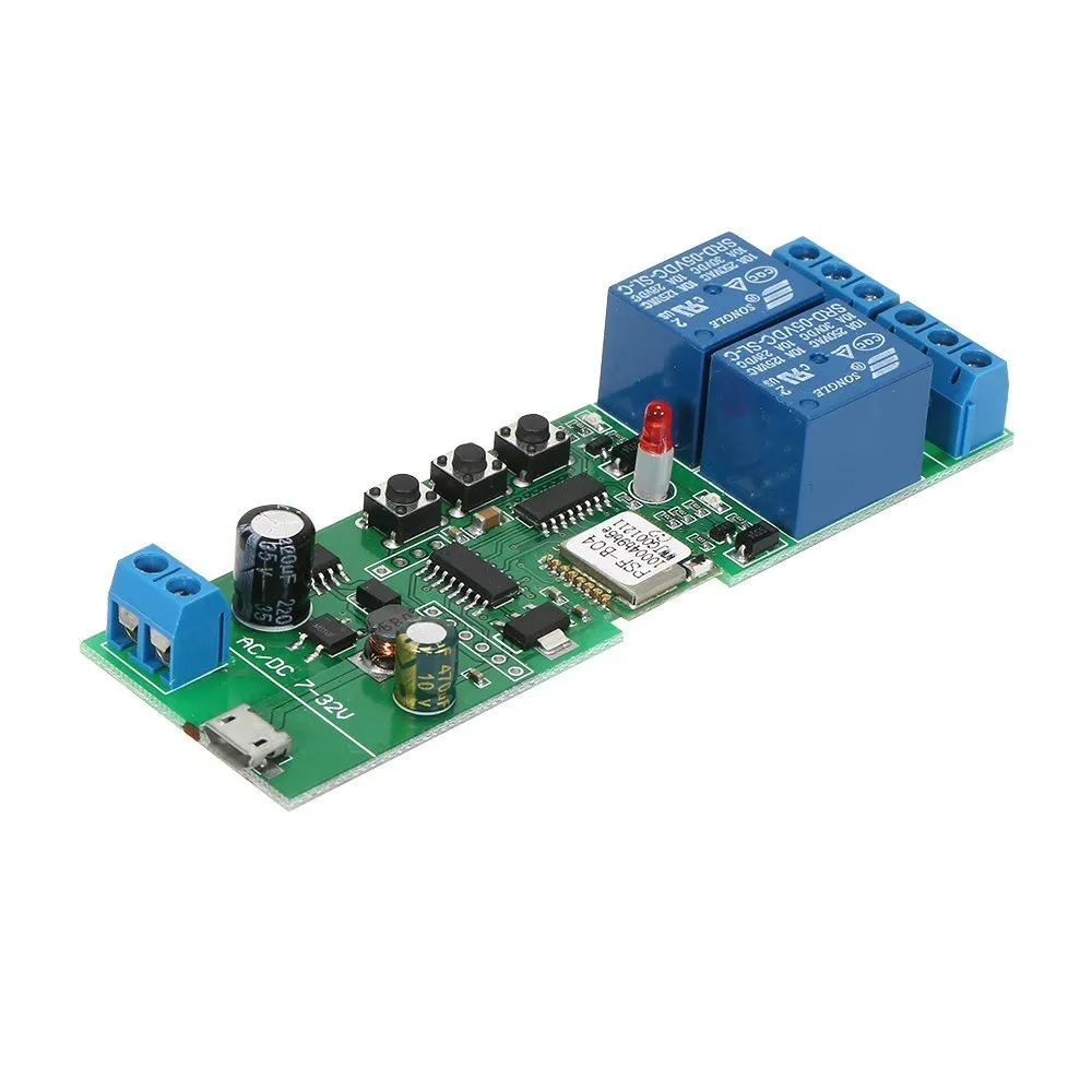 

Умный Wi-Fi переключатель Sonoff универсальный модуль 2CH USB DC5V/7-32V