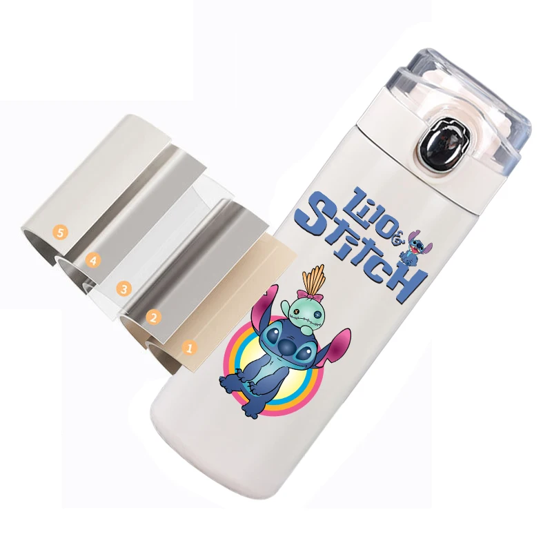 400 мл Disney Lilo Stitch термос портативная бутылка для воды из нержавеющей стали уличная