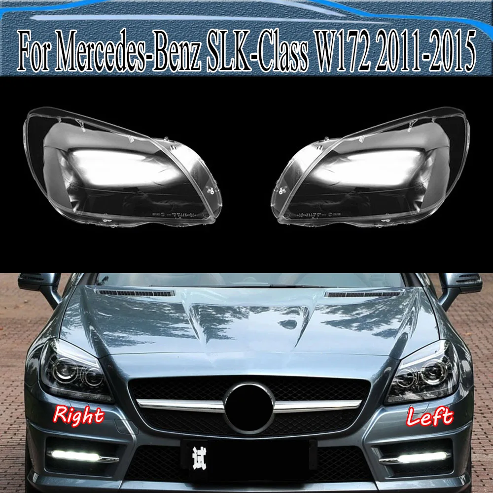 

For Mercedes-Benz SLK-Class W172 2011-2015 Front Headlamp Cover Transparent PC Lampshade Headlight Shell Lens Plexiglass