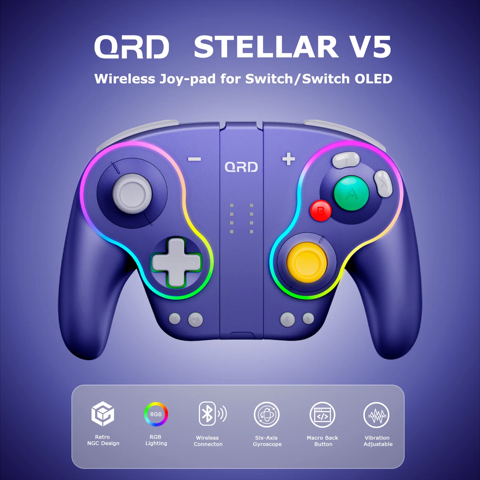 Беспроводные геймпады QRD Stellar V5 для коммутатора/OLED/Lite/ПК ...