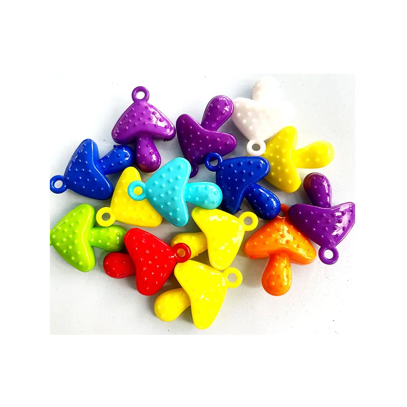 Ful Cute Little Mushroom Pendant Acrylic For Kids Hair Jewelry Making Diy Pendant