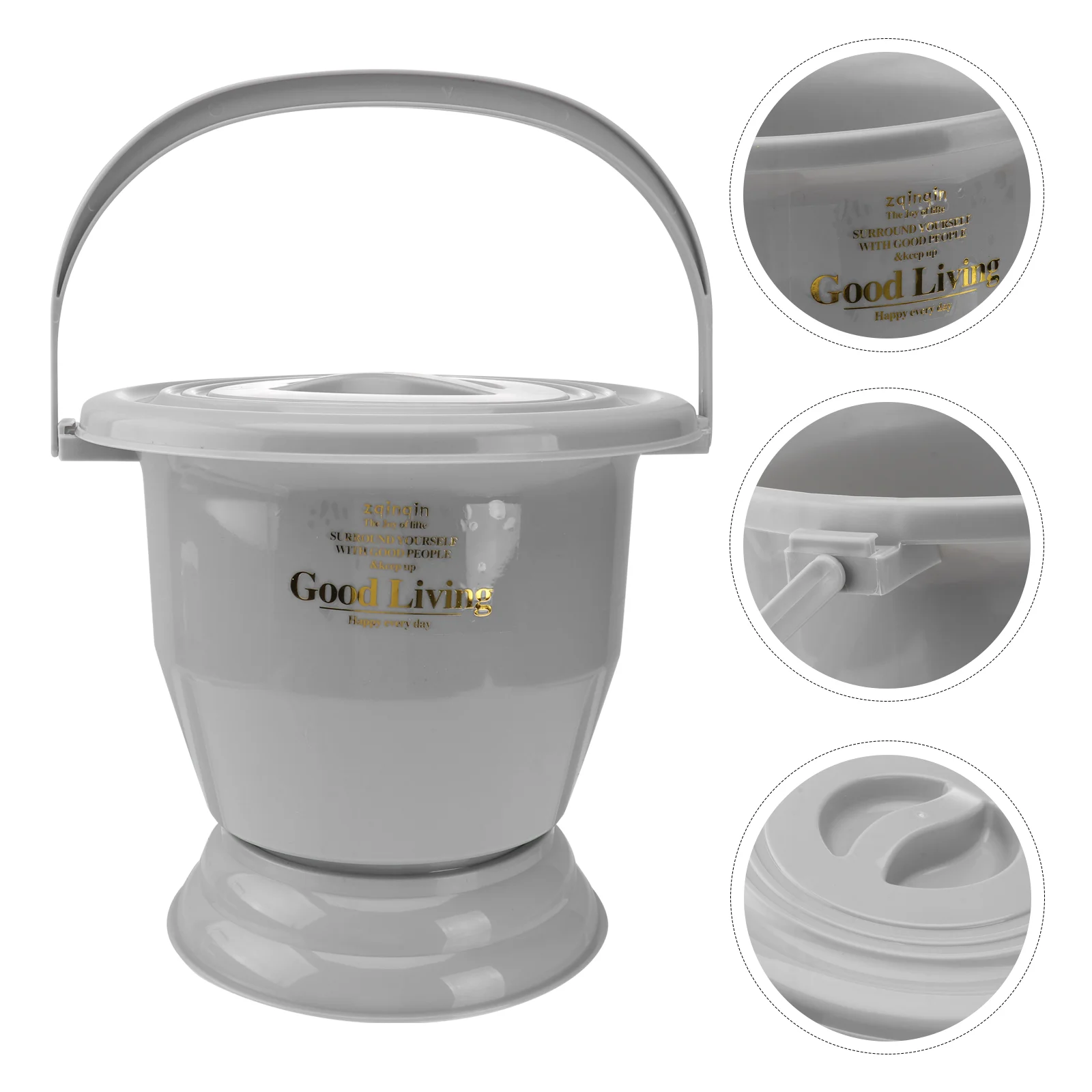 

high- tank Spittoon Bucket Portable Toilet Container with Handle Lid Household Bedpans for Peeing Test portable pot Spitting