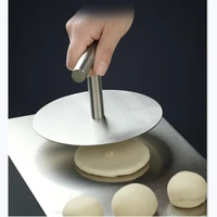 kitchen tool stainless steel round tortilla press with handle for household hand pressure pie crust cookie pastry