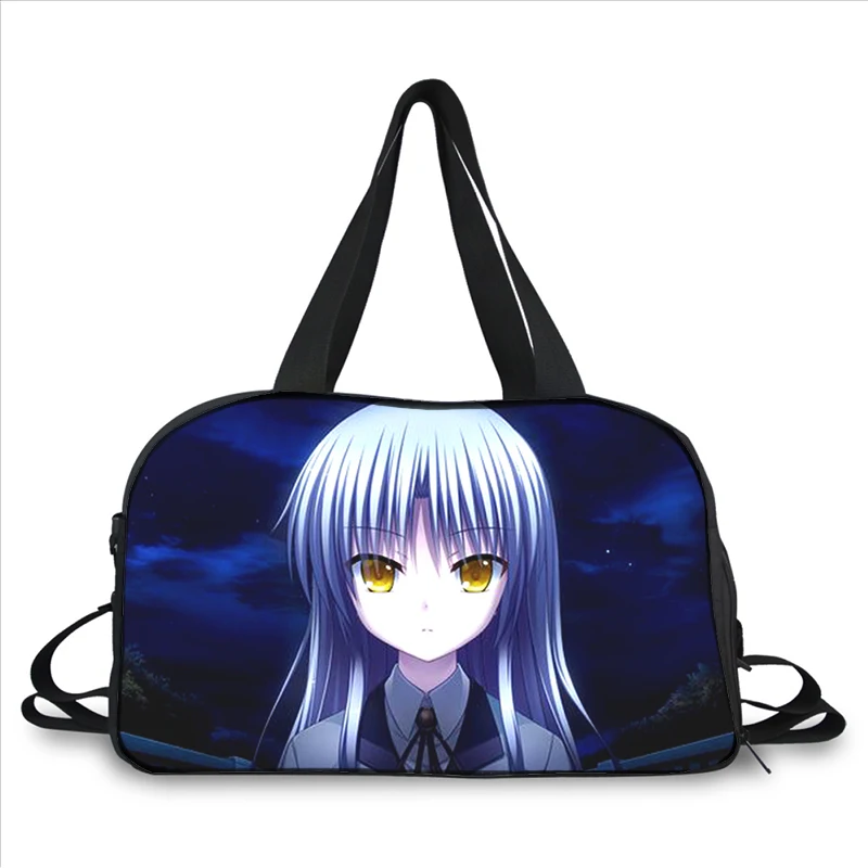 Angel Beats Tachibana Kanade 3D printing fashion trend portable large capacity multi function messenger bag travel bag