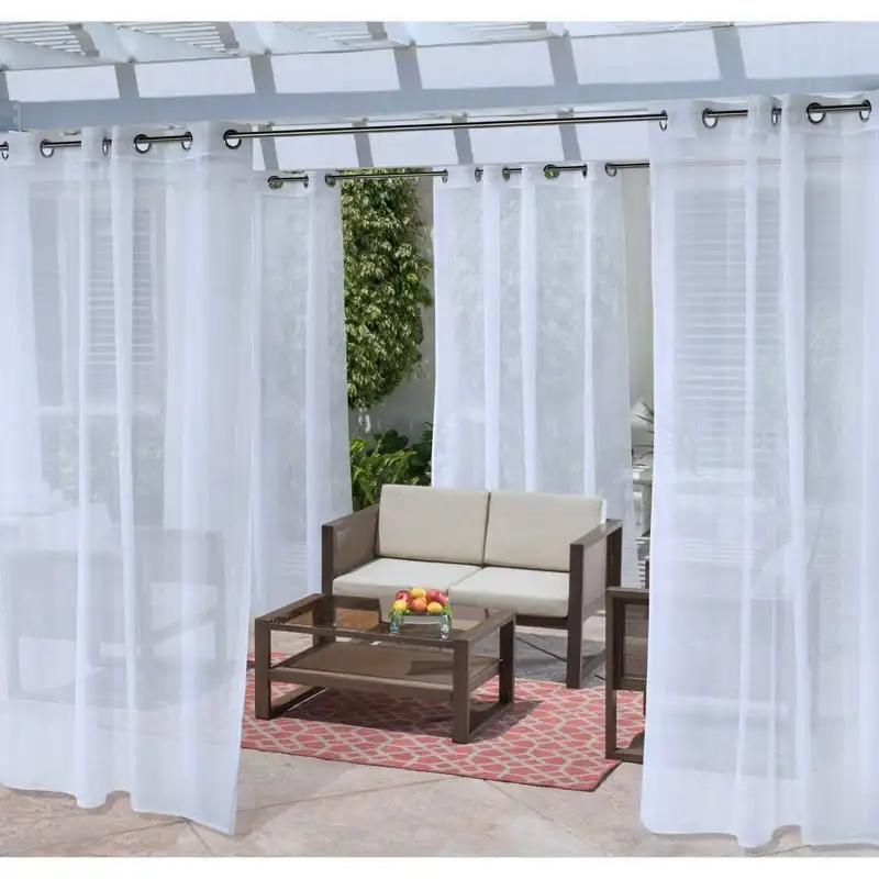 

Décor No Se'em Indoor/Outdoor Mesh Grommet Top Curtain Panel Home decors accessories Curtain holder Curtain Home acccesories