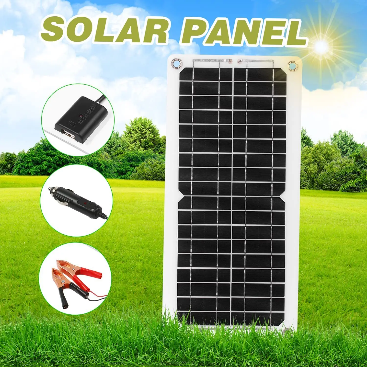 

Solar Panel Kit 12V Single Crystal IP65 Waterproof Camping Boat