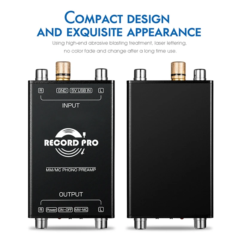 Mini MM MC Phono Stage Preamp Виниловый проигрыватель проигрывателей Попередний усилитель