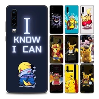 cartoon pokemon pikachu phone case for huawei p10 p20 p30 p40 lite p50 pro plus p smart z soft silicone case cover pikachu