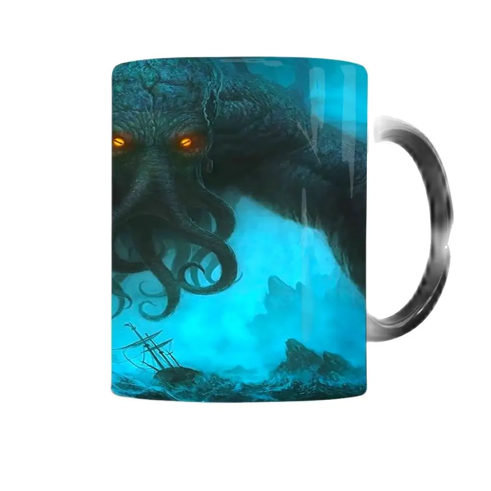 

Кофейная кружка Whitelf Sea Monster Cthulhu, Термочувствительная, меняющая цвет керамическая волшебная кружка, Прямая поставка
