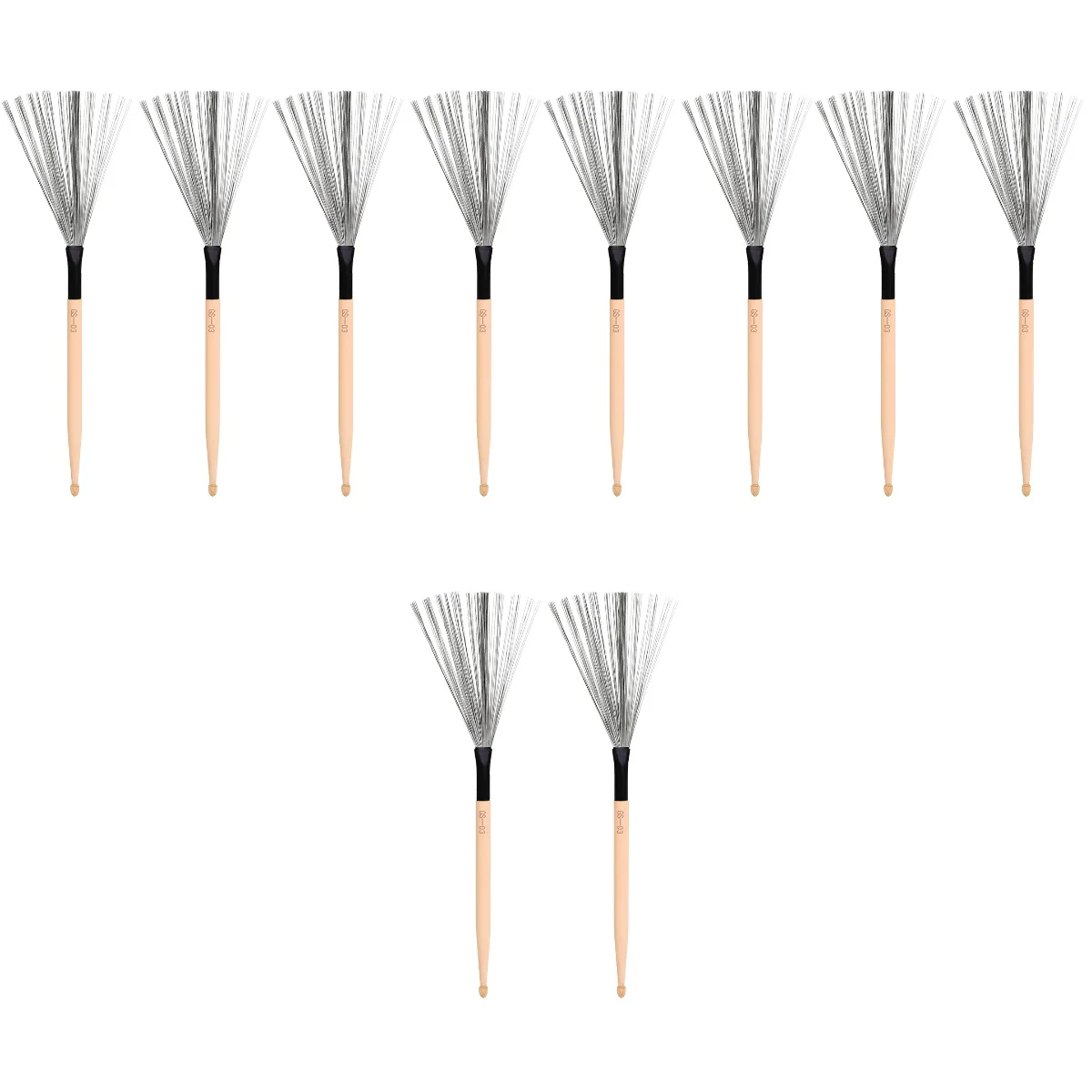 

5 пар барабанная щетка перкуссионный инструмент щетка из углеродистой стали