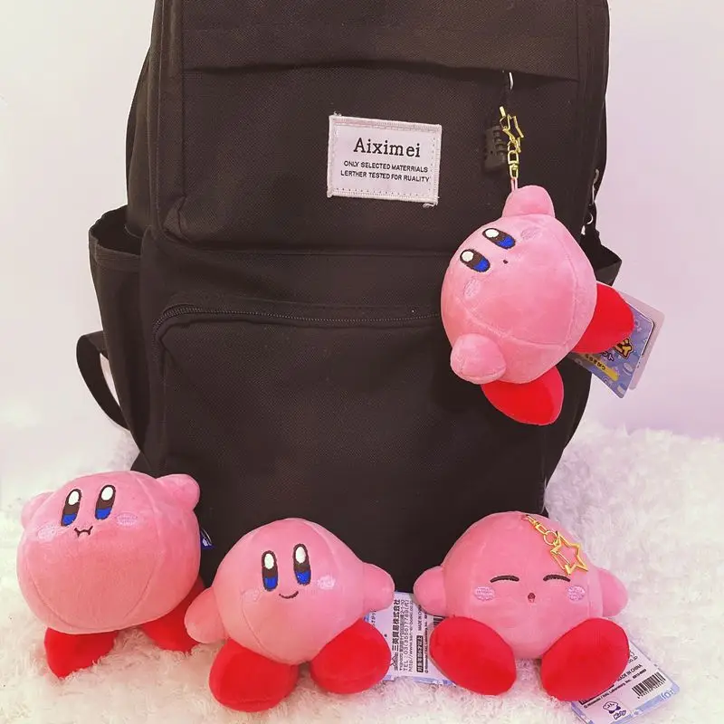

2023 New Hot 10cm Kawaii Kirby Plush Key Chain Compilation Cute Backpack Pendant Decoration Exquisite Doll Children's Toy