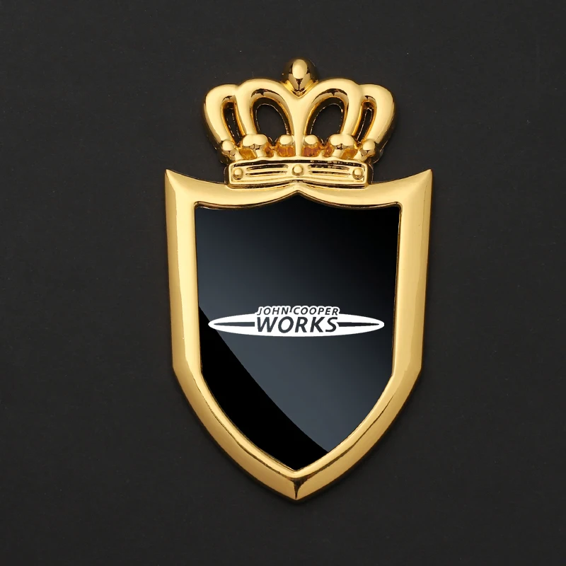 

Car badge stickers side windows metal body car stickers for Mini Cooper S JCW WORKS with logo car Accessories
