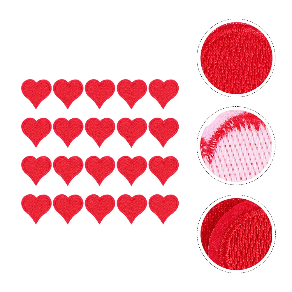 

20 Pcs Floral Decor Sequins Decorative Patches Sew Badges Cute Backpack Sewing Jeans Embroidery Heart Embroidered
