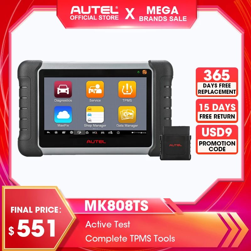 	Autel MaxiCOM MK808TS OBD2 Blu	