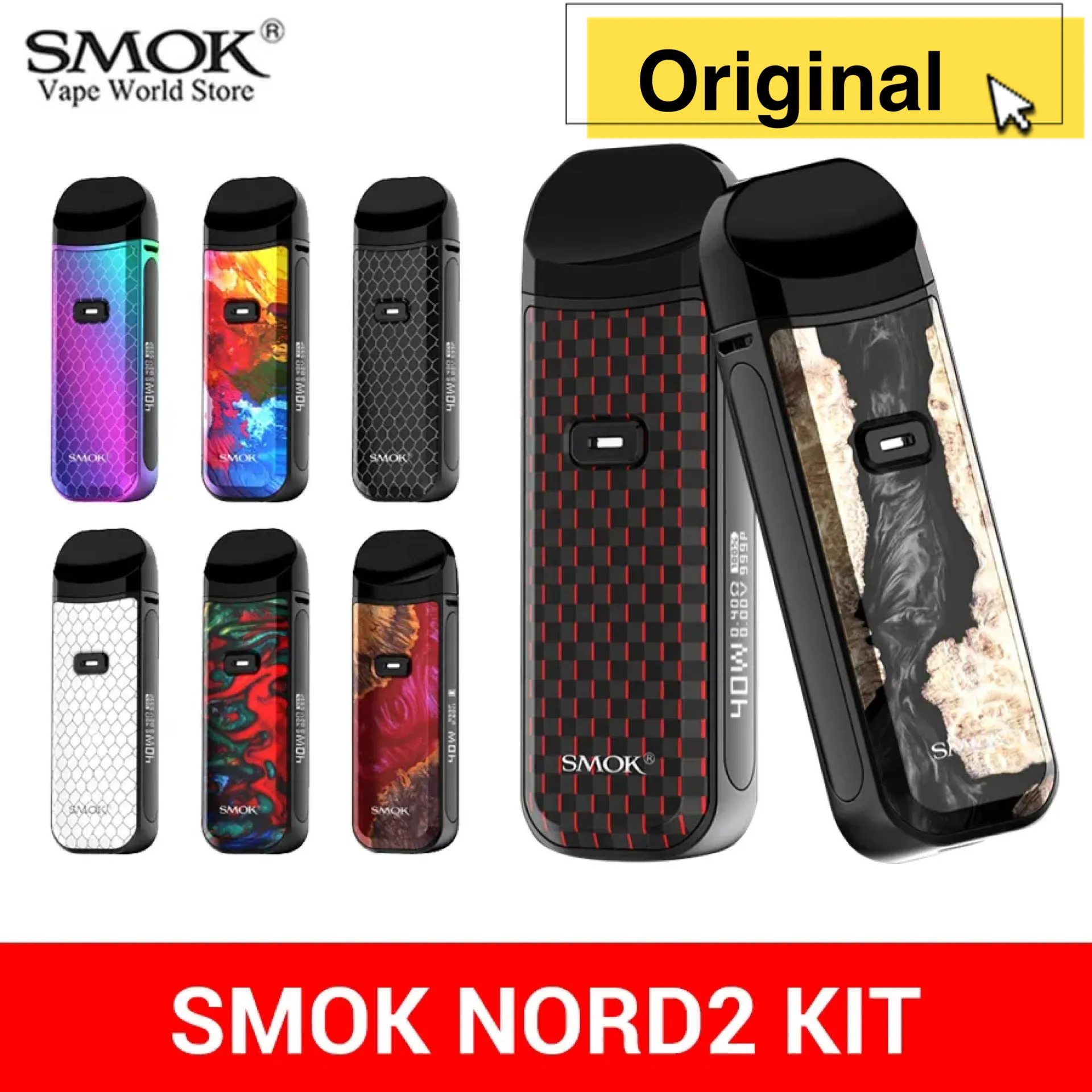 

Оригинальный набор SMOK Nord2, электронная сигарета, вейп Nord с 2 катушками об/мин, испаритель, электронный кальян Mini VS RPM40 mesh RBA Vaporizador