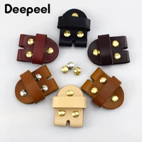 1pc 3 8cm deepeel high quality mens belt pin buckles connection leather solid brass belts buckle with rivet diy craft decor
