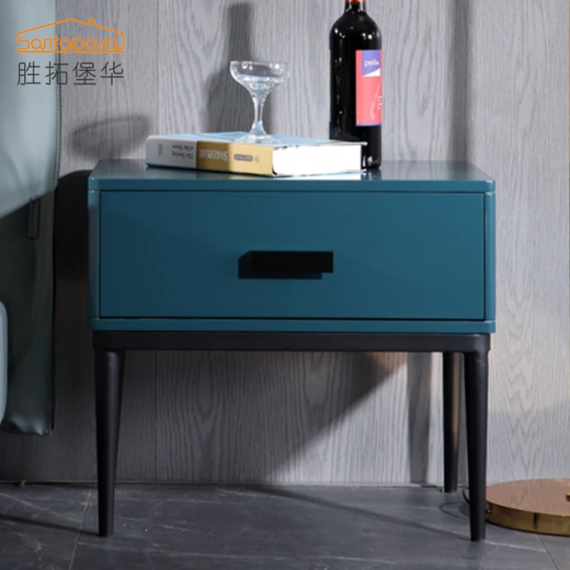 

modern luxury nightstand table bedside Environmental Blue color bedroom side table