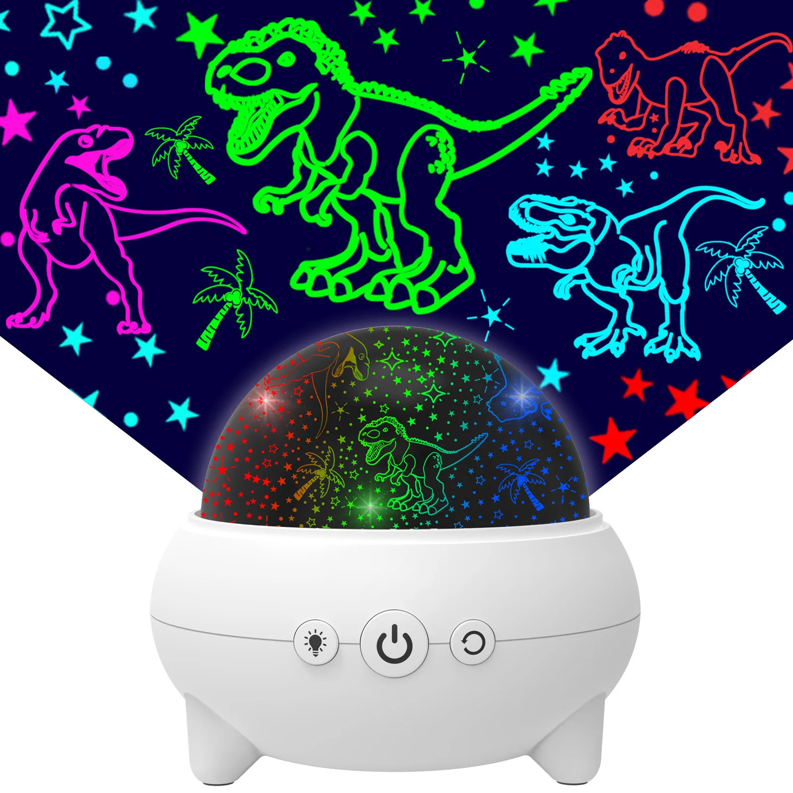 

​2023 New Dinosaur Galaxy Star Projector Night Light 360° Rotating Projection Lamp USB Charging Starry Night Light Kids Gift