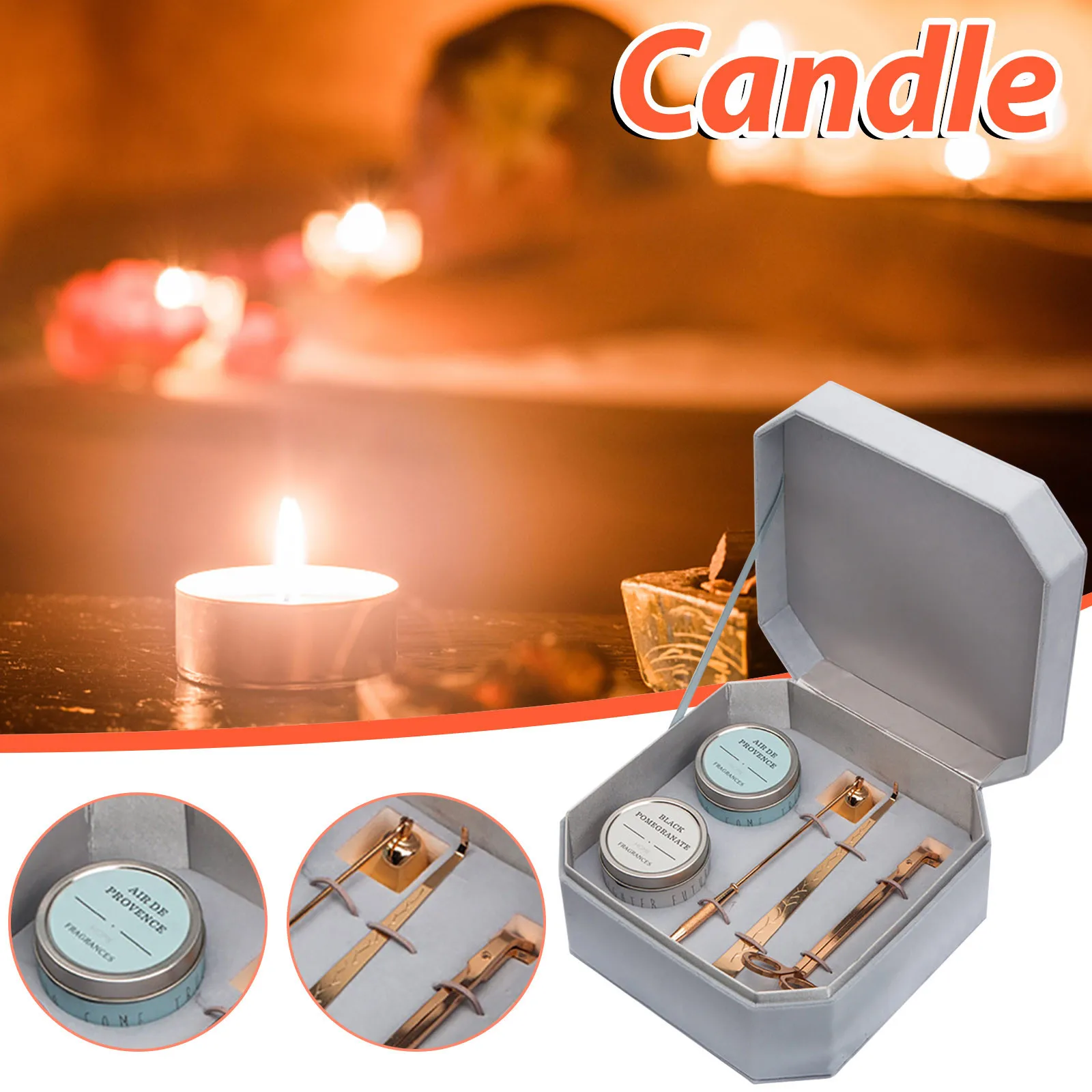 Birthday Wedding Box Scented Souvenir Gift Home Diy Modern Taper Candle Holder