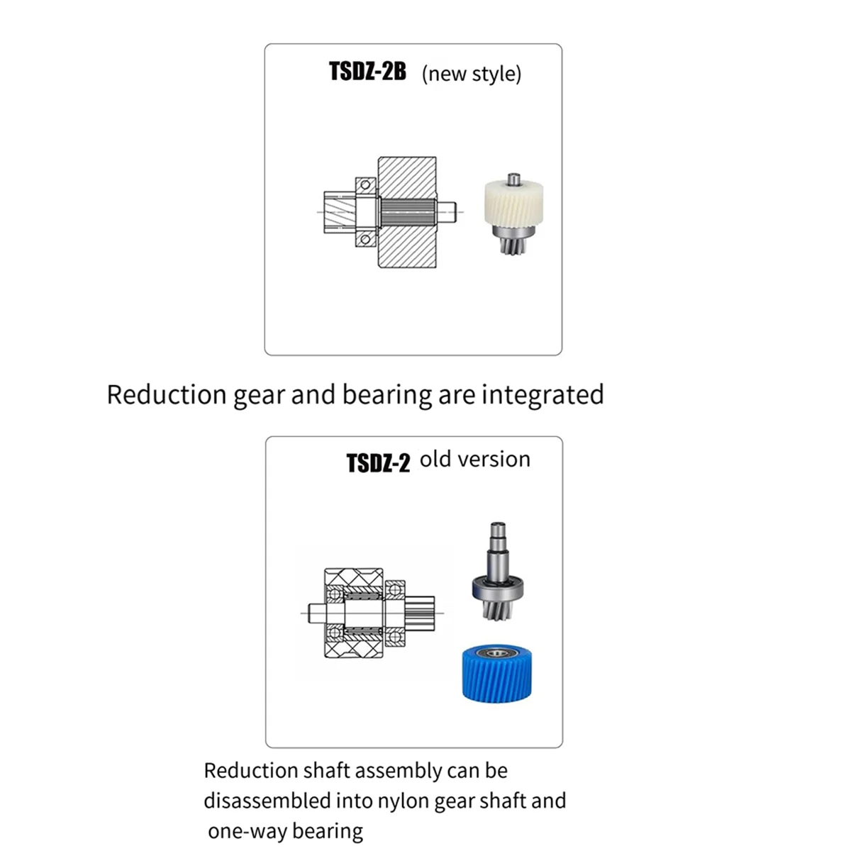 Обновленная деталь для двигателя среднего привода Tongsheng TSDZ2B комплект