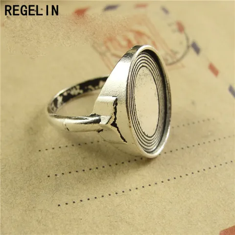 REGELIN Кольца-основы античное серебро/античная бронза 20 шт.