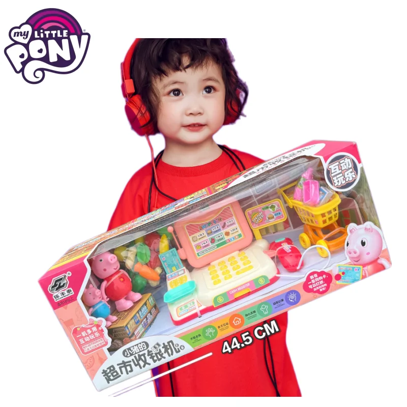 

Peppa Pig Series Page George Cartoon Tableware Dessert Car Parent-Child Interaction Full Set of Doll Gifts for Boys and Girls