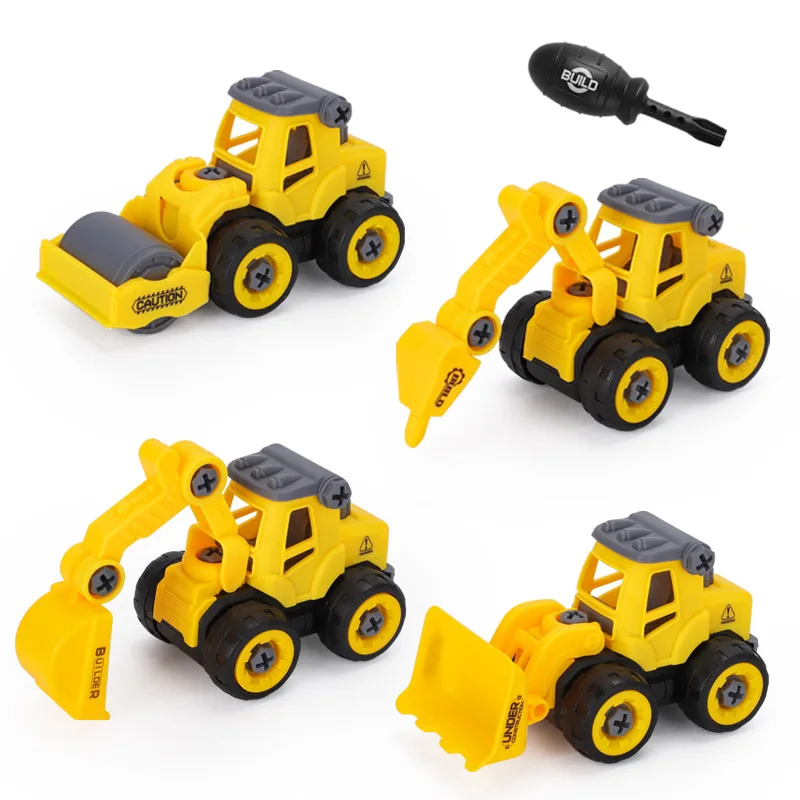 

Disassembly engineering car children's toys boys DIY assembly puzzle disassembly simulation skid row excavator model mini gifts