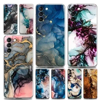 phone case for samsung s22 s9 s10 s10e s20 s21 plus lite ultra fe 4g 5g soft silicone case cover marbled overlay