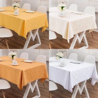 dining table protective cover eco friendly rectangle jacquard tablecloth fabric for wedding restaurant recycled custom made
