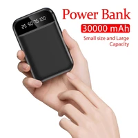 power bank 30000mah charger led light lcd digital display emergency portable external battery