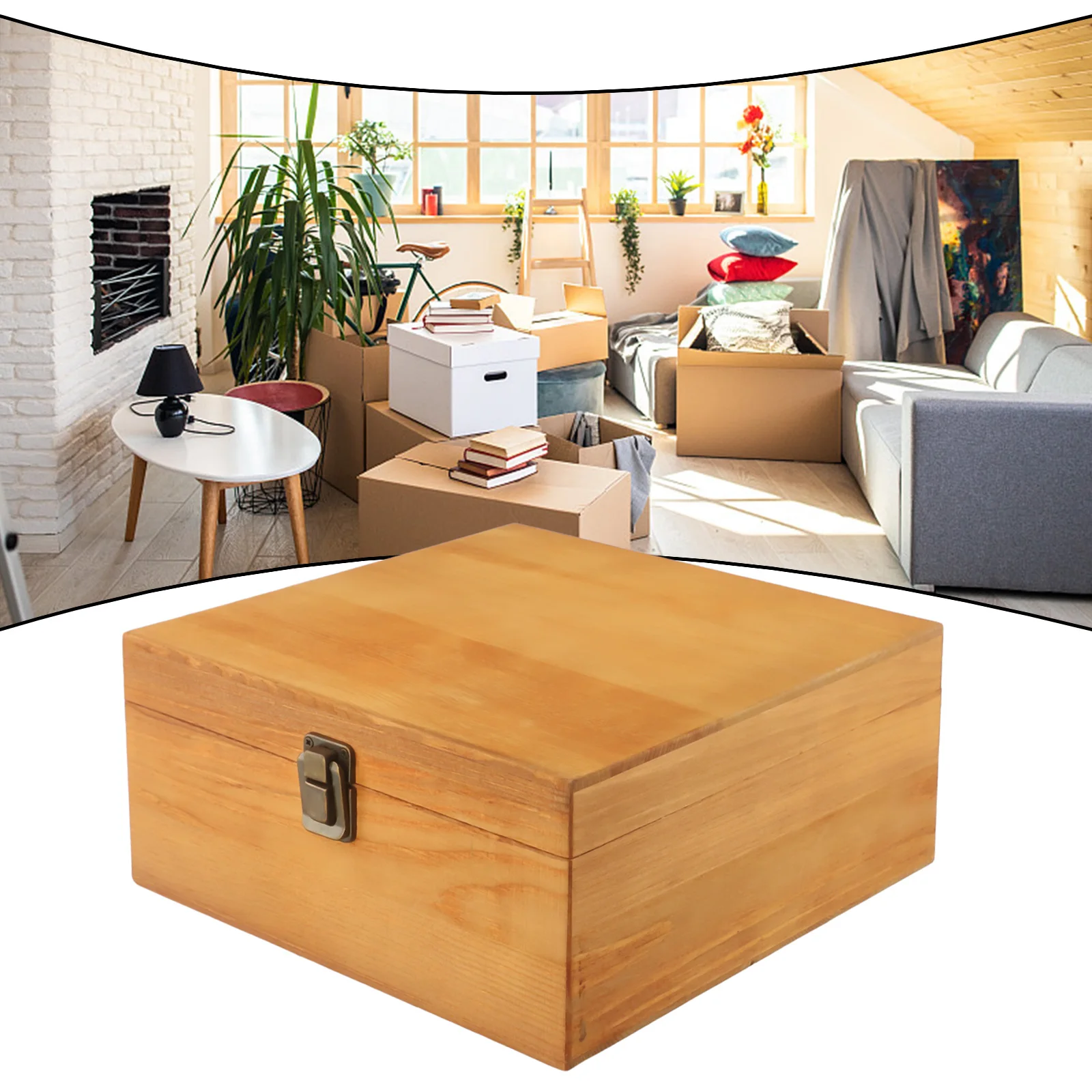 Чехол Деревянный ящик для хранения аксессуаров Замена 1x Деревянная коробка без