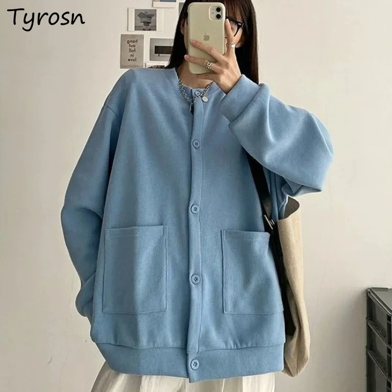 

Basic Jackets Single-breasted Spring Autumn Outwear Loose Streetwear Students Fashion Casual Harajuku Ulzzang All-match Clothing