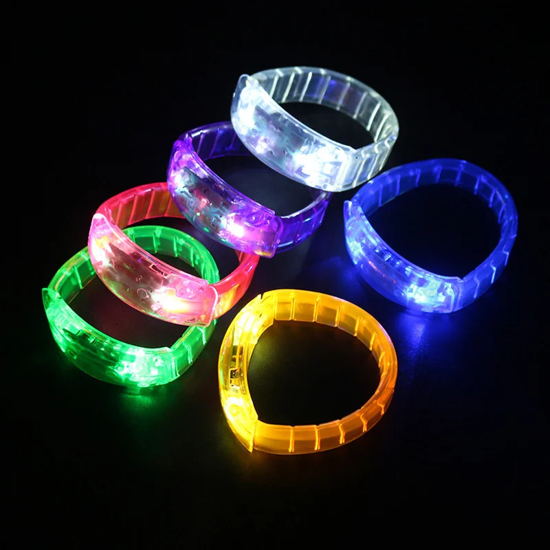 

12 Pieces Light Up Glow LED Bracelet Silicone Wrist Bangle for Party Accessories Run Bar Cosplay Wedding Decoration Festival
