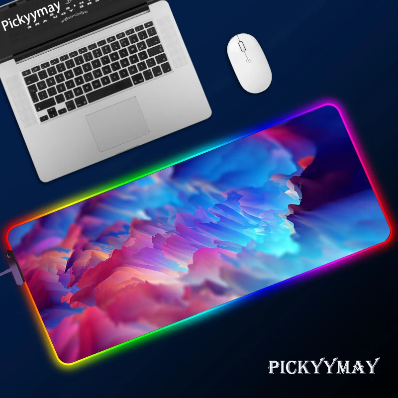 

Art Fantastic Gaming Mouse Pad RGB Computer LED Mouse Pad Large Gaming Mouse Pad XL Mouse Pads Pink PC Gamer 900x400 Desk Mat