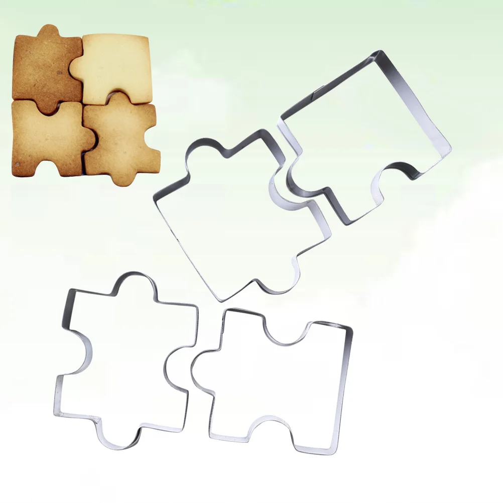 

4pcs Practical Creative Useful Stainless Steel Biscuit Cookie Set