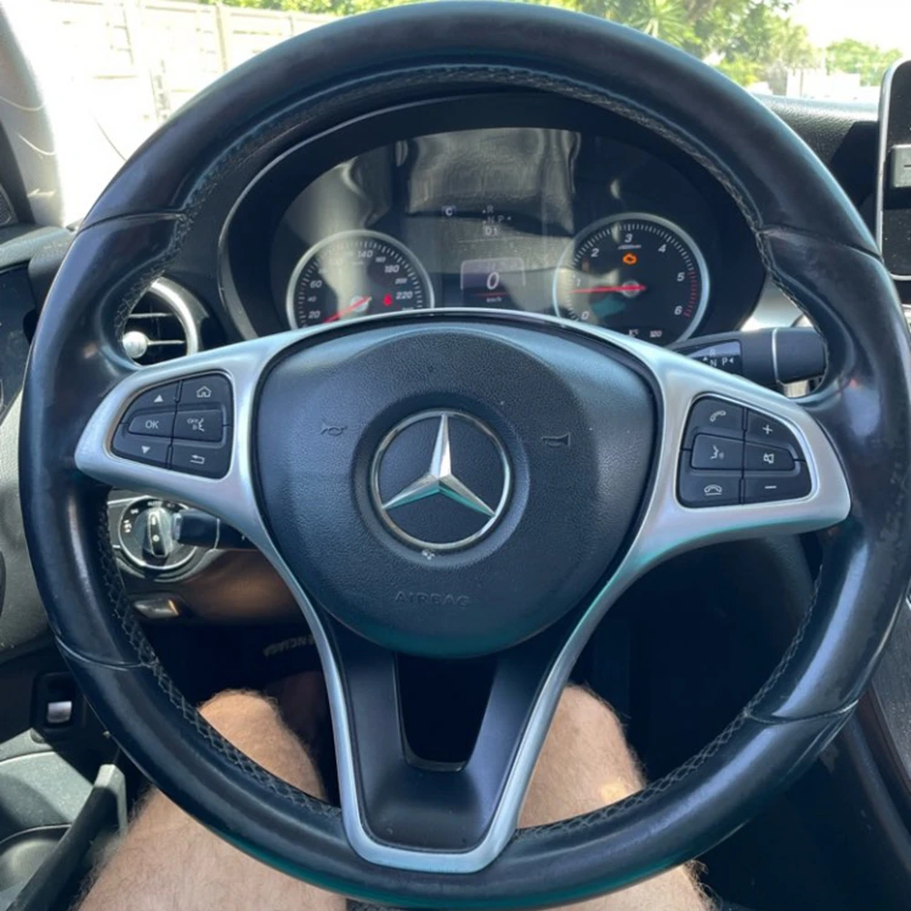 Оплетка, противоскользящая кожа для Mercedes Benz C200L E63 E300 E320 GLK GLC260 GLA, автомобильные аксессуары