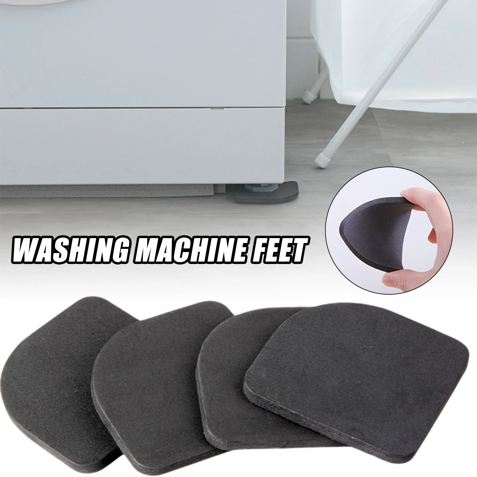 

4pcs Anti Vibration Feet Pads Shock Absorbing Washers Pads Universal Eva Mat For Washing Machine Dryer Noise Reduction Mat