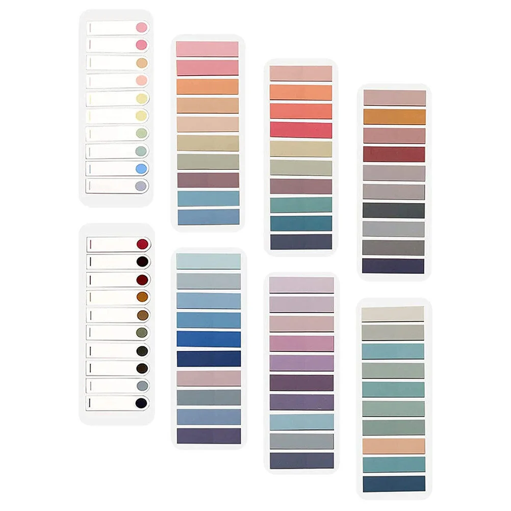 

8 Books Stickers Office Supplies Professional Highlight Strips Notes Reading Portable Sentence Markers The Pet Student