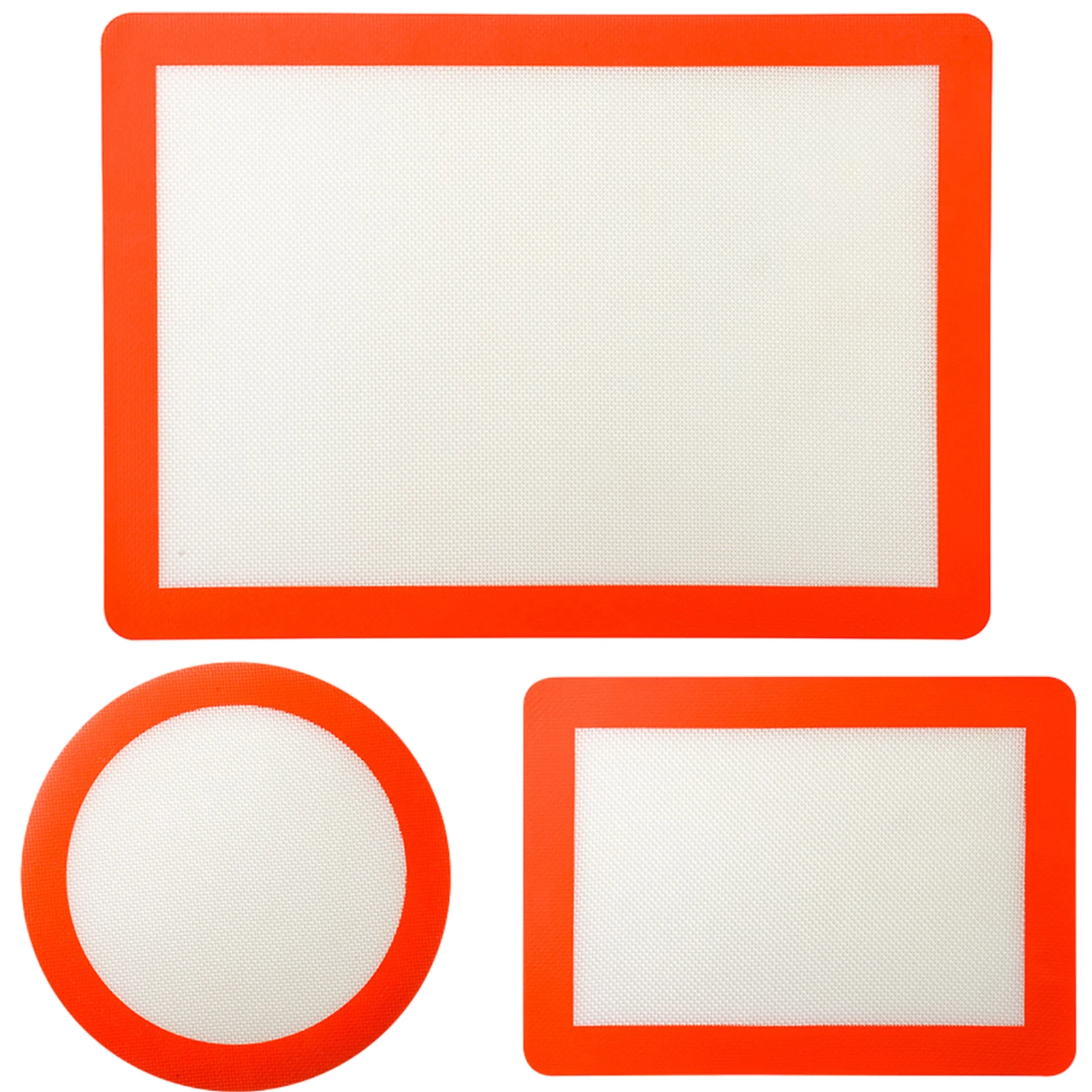 

3 шт., антипригарные силиконовые коврики для приготовления пиццы