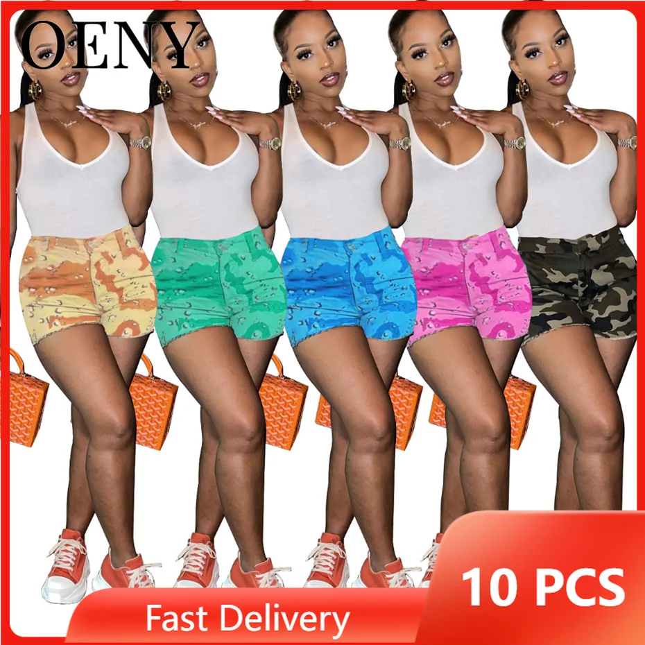 

2022 Summer Shorts Fashion Printed Zipper Match with Many Tops for Sports and Nightclub Party Wholesale Items Bulk Lots O9227