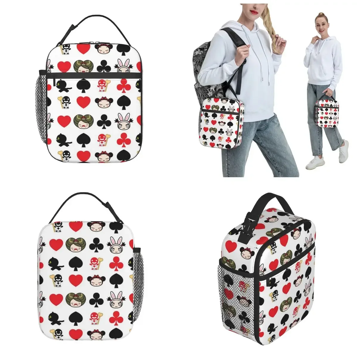 Милая корейская кукла Pucca Garu изолированные сумки для обеда большая вместительная