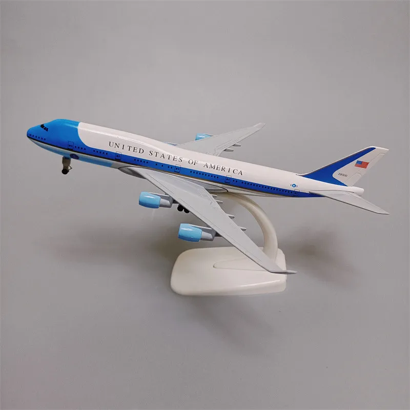 

20cm Alloy Metal American Air Force One B747 Airlines Boeing 747 Airways Diecast Airplane Model Plane Model Aircraft w Wheels