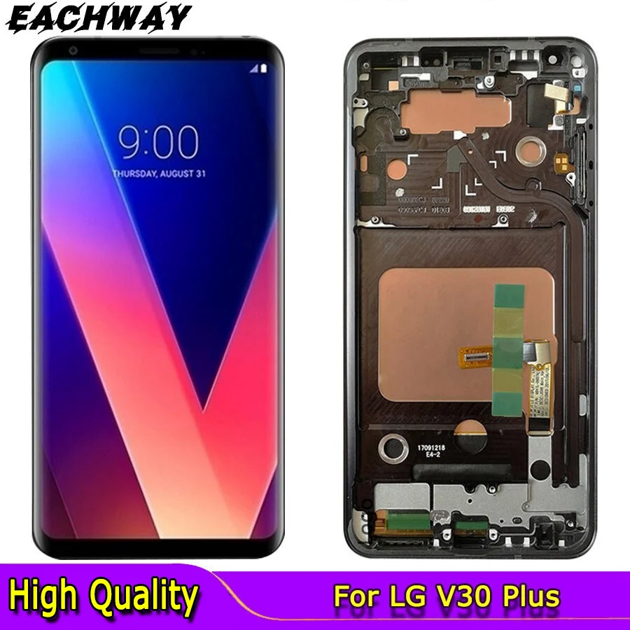 100% протестированный ЖК-дисплей 6,0 дюйма для LG V30 Plus H930DS, сенсорный экран с дигитайзером V30, сменный экран в сборе для LG V30 Plus, дисплей
