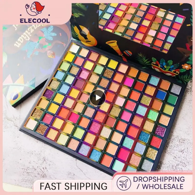 

99 Colors Eye Makeup Powder Carnival Eyeshadow Palette Neon Pigment Matte Glitter High-gloss Pearlescent Waterproof Тени
