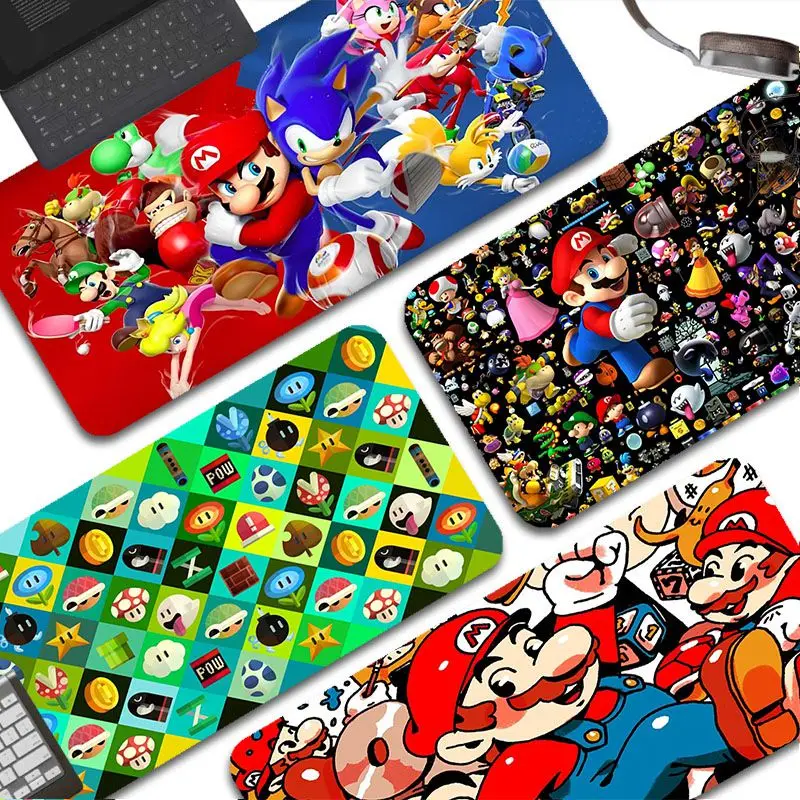 

BANDAI mario Animation Speed Version Game Computer Keyboard Office Table Mat Gaming Mouse Pad Writing Desk Mats