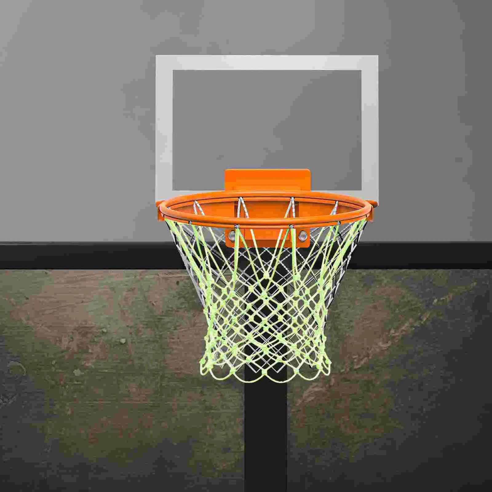 

Sturdy Basketball Net Basketball Net Hoops Luminous Outdoor Basketball Hoop Netting